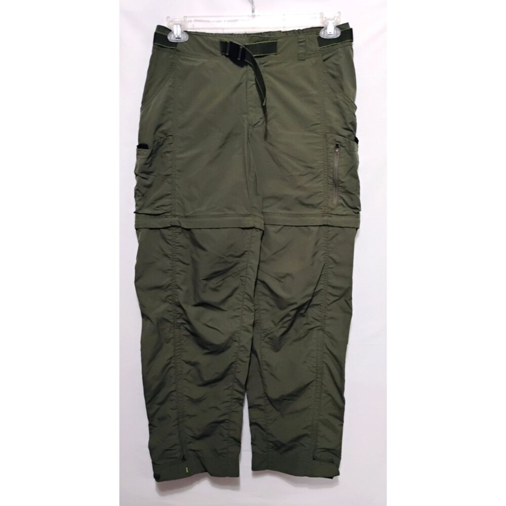 REI Convertible Pants with UPF 50 Womens 12 Green Nylon Zip Off Leg VGC